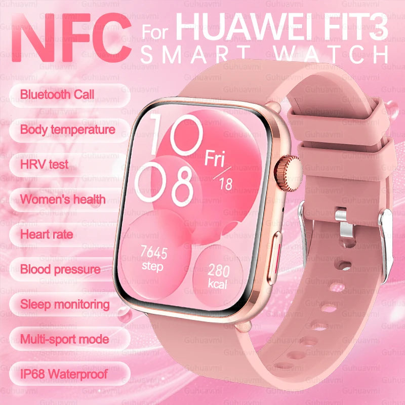 2025 New NFC Smat Watch Women 1.85-inch Blood Pressure Heart Rate Bluetooth Call Female Health Smarwatches Ladies For HUAWEI IOS
