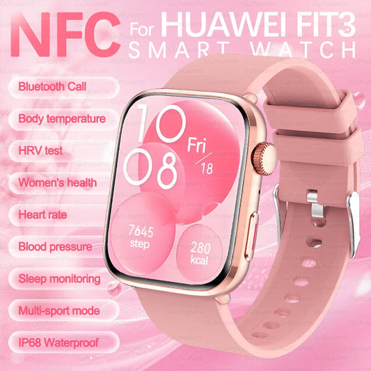 2025 New NFC Smat Watch Women 1.85-inch Blood Pressure Heart Rate Bluetooth Call Female Health Smarwatches Ladies For HUAWEI IOS