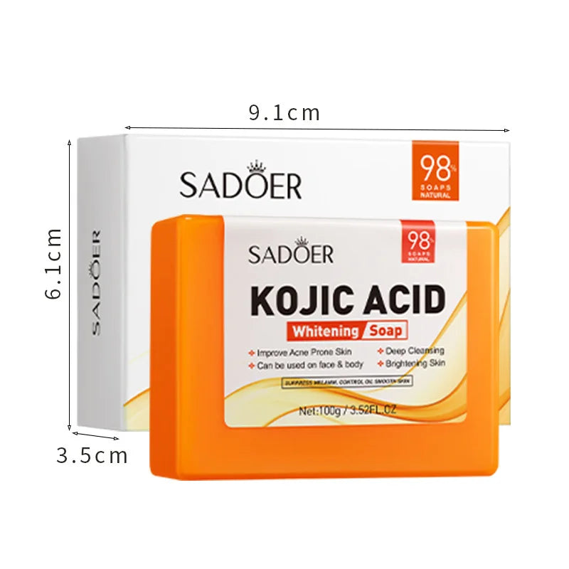 Kojic Acid Dark Spot Remove Soap for Cleaning the Face Oil Control Even Tone Skin Products Natural Turmeric Soap Bar New