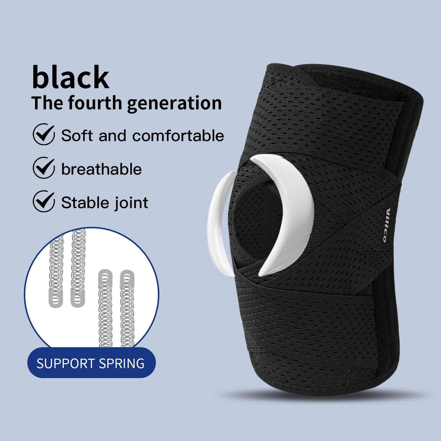 1PC Sports Kneepad Men Women Pressurized Elastic Knee Pads Arthritis Joints Protector Fitness Gear Volleyball Brace Protector
