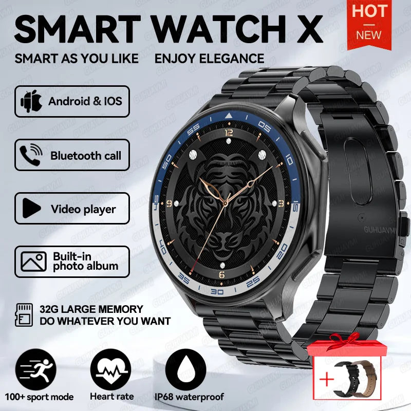 2024 New Men Business Watch For Xiaomi OPPO Watch X 4G Large Memory Video playback Smartwatch Sport Fitness Waterproof Watches