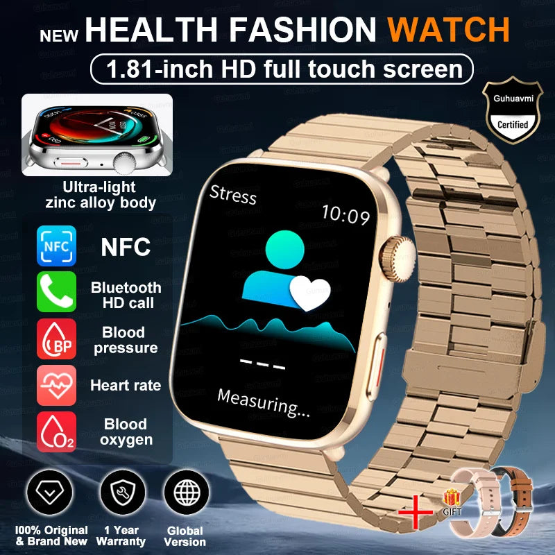 2025 New For Xiaomi AI Diagnosis NFC Smart Watches Men Blood Pressure Heart Rate IP68 Waterproof Health Track Smartwatches Women