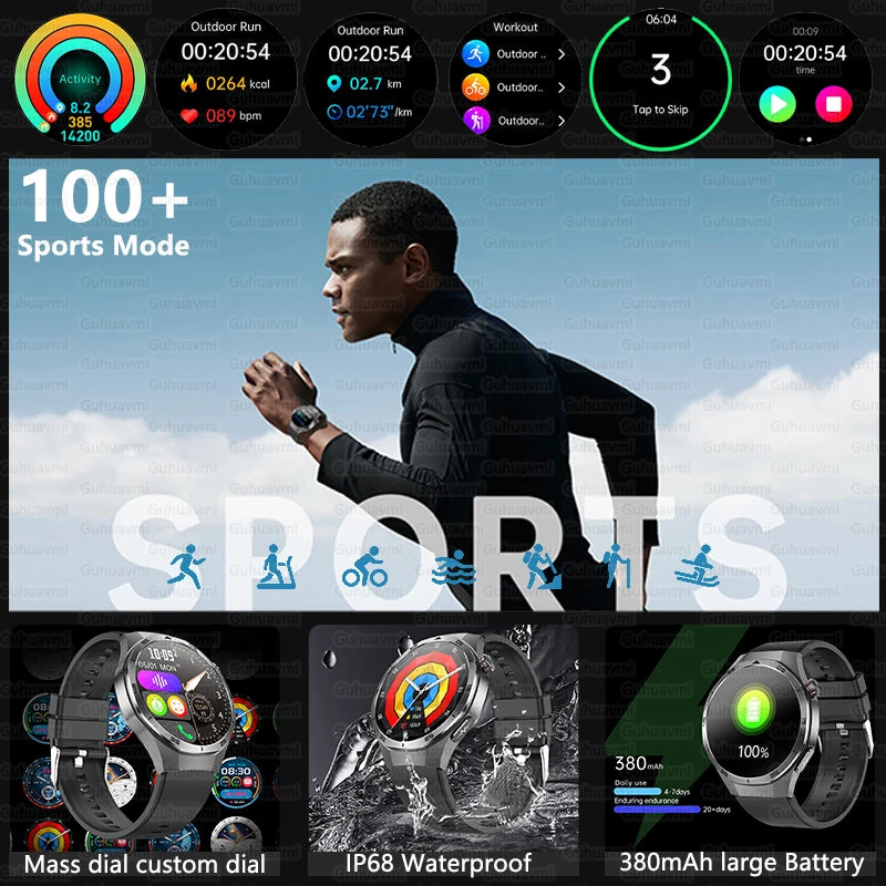 2025 For HUAWEI DT5 Pro  AMOLED Smart Watch Men ECG Micro Physical Examination Heart Rate Blood fat uric Acid Man NFC Smartwatch