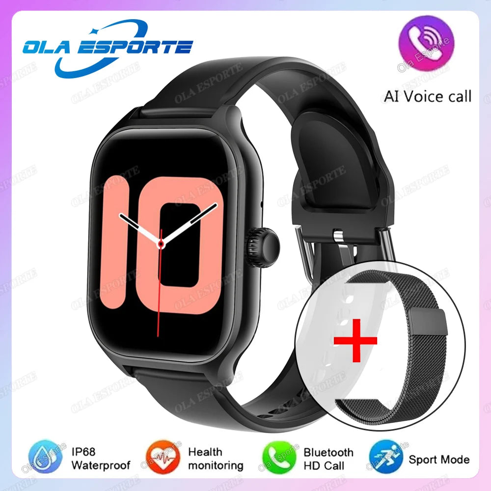 2025 New Smart Watch Women Men Android IOS Phone Bluetooth Call Blood Oxygen Blood Pressure Monitor smartwatch for Xiaomi Huawei