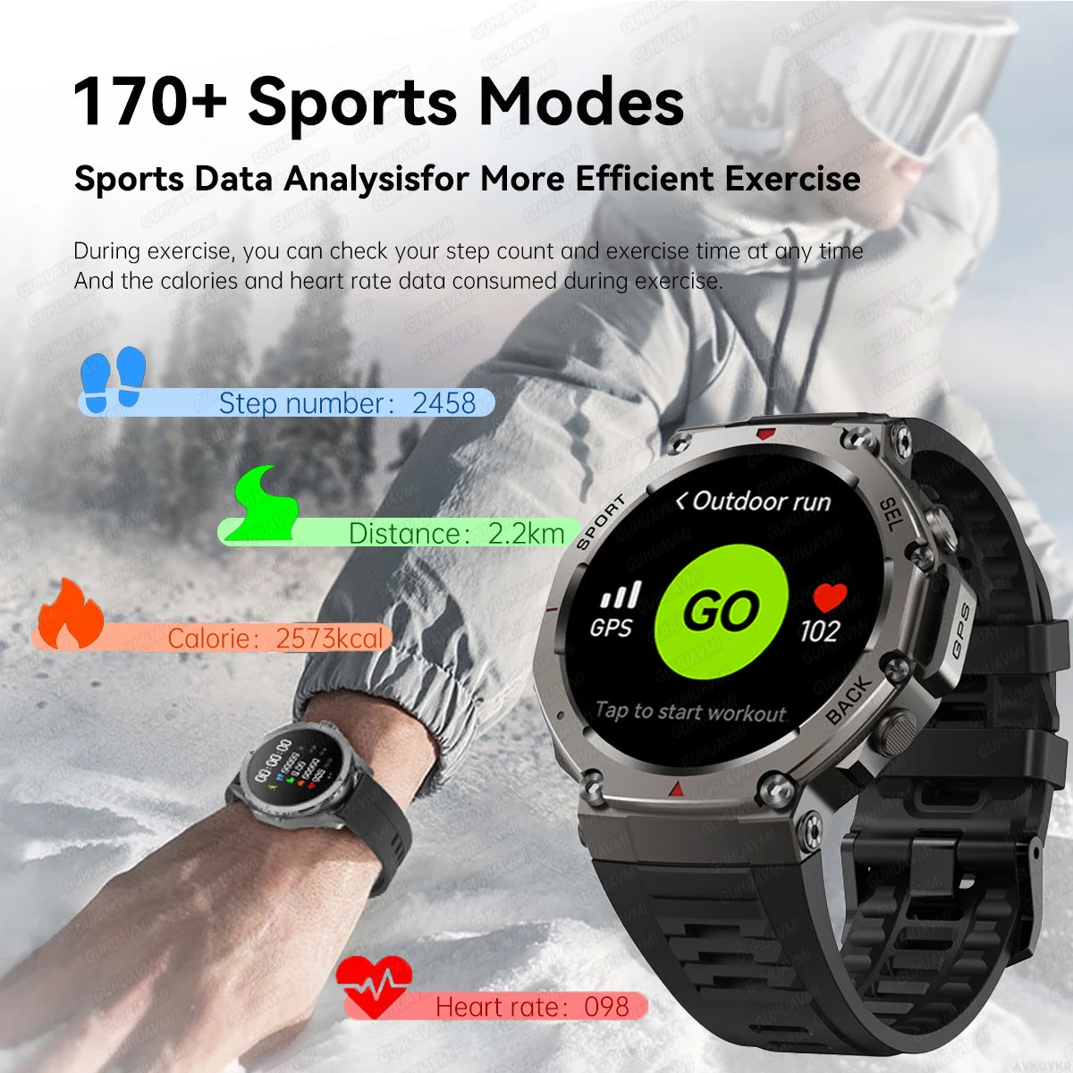2025 New T-Rex 3 GPS SmartWatch Ultra Men 10ATM IP69K Waterproof Smartwatch Compass Altimeter Barometric Bracelet For HUIAWE IOS