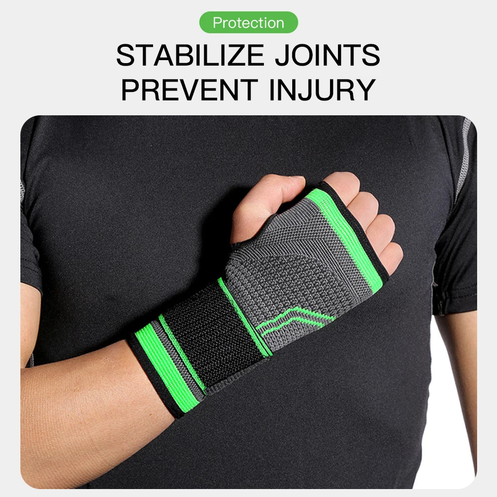 Gym Sports Wristband Wrist Protector Palm Guard Wrist Support Adjustable Wrist Brace Strap Compression Gloves for Carpal Tunnel