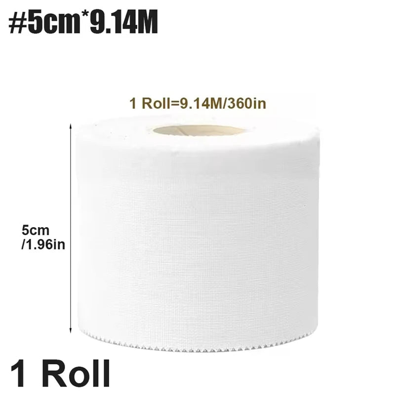 1 ROLL 2.5/3.8/5cm 9.1 Meter Sports Tape Cotton Bandage Binding Twisted Fingers Ankles Wrist Support Muscle Pain