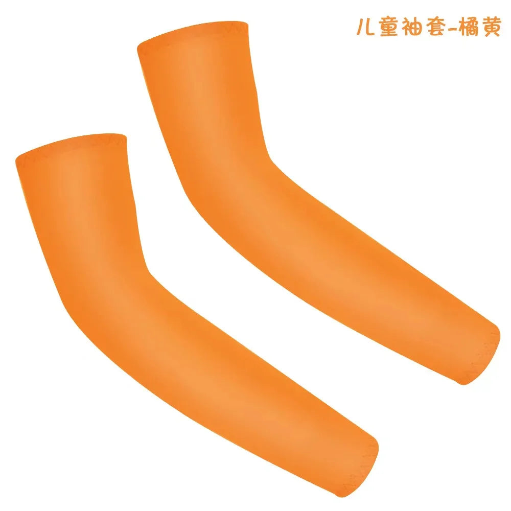 1Pair Arm Sleeves for Kids UV Sun Protection Sleeves Compression Sleeves Cooling Arm Cover Boys Girls Outdoor Sports