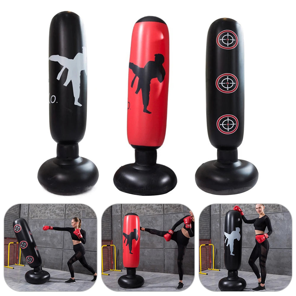 Boxing Punching Bag Boxing Muay Thai Inflatable Boxing Bag Training Pressure Relief Exercise Punching Stand Fitness Equipment