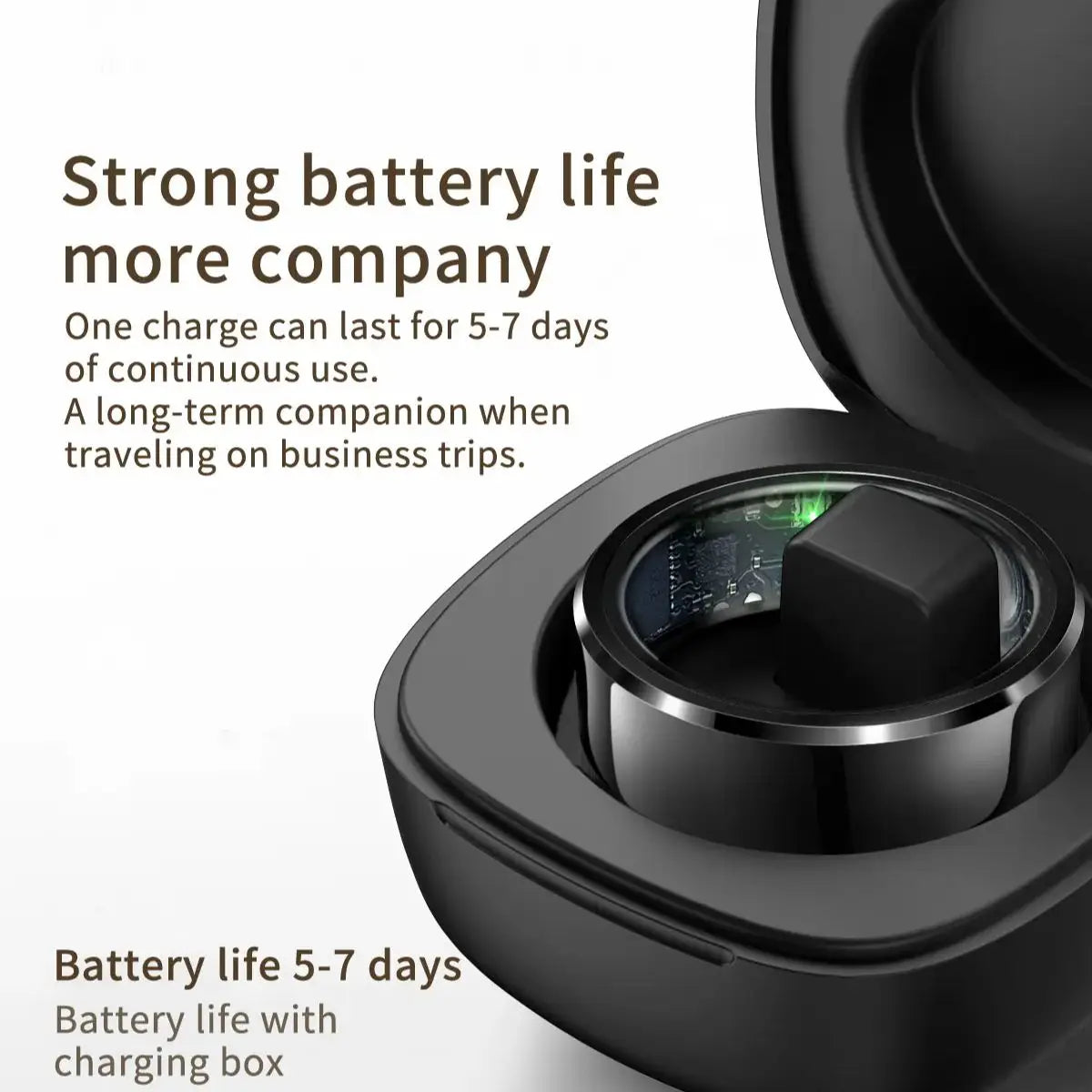 2025 R6Pro Smart Ring,  Heart Rate, Blood Oxygen, Sleep&Blood Pressure Tracker, Bluetooth Oura Smart Ring iOS Android Compatible