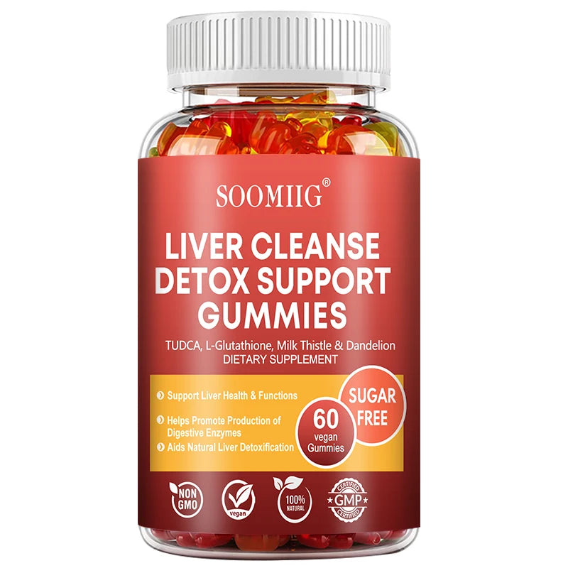 SOOMIIG Liver Cleanse Detox Gummies + Liver Nutrients with Milk Thistle Extract To Help Cleanse, Detoxify and Purify The Liver