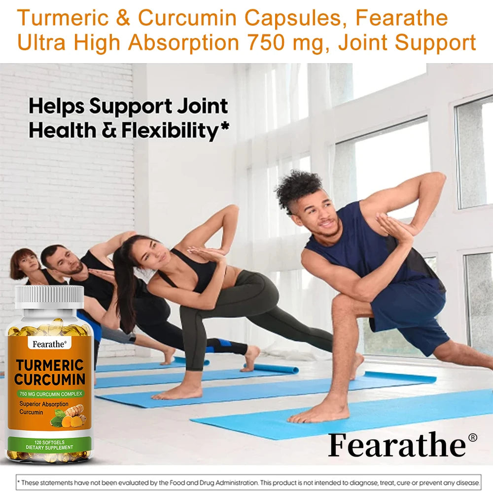 Organic Turmeric Capsules - Phytosome Supplement to Support Joint, Brain and Heart Health
