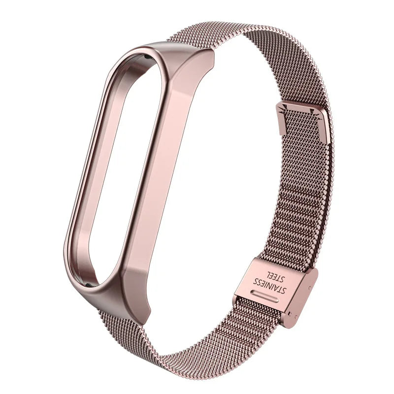 Strap for Xiaomi Mi Band 6 5 4 3 Metal Milanese Bracelet On Mi Band 4 Luxury Stainless Steel Wristband for Miband 5 6 Strap