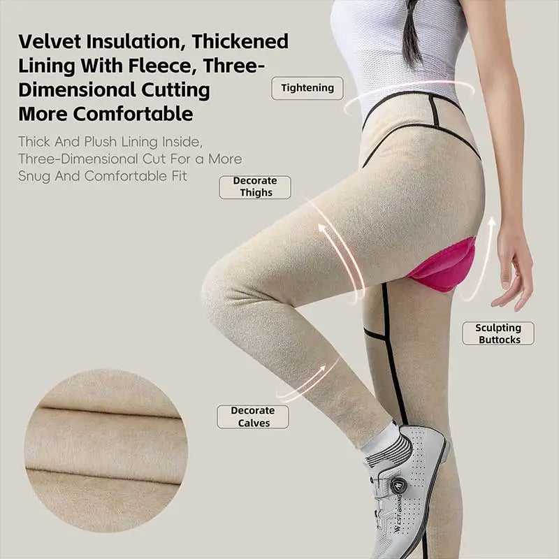 WEST BIKING Thermal Fleece Cycling Bibs Pants Autumn Winter Bicycle Tights Trousers Keep Warm Bike Pad Pants Men Women 0-20°C