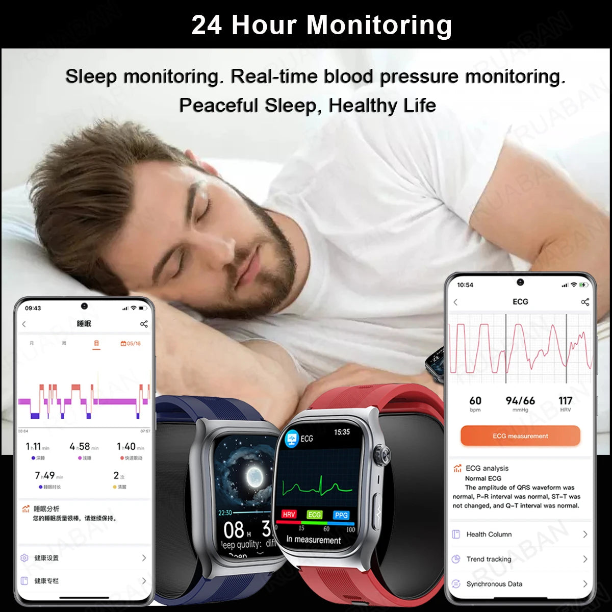 2025 Airbag Smart Watch Nursing grade Bluetooth call air Pump ECG True Accurately Blood Pressure Uric Acid Blood Lipid watch men