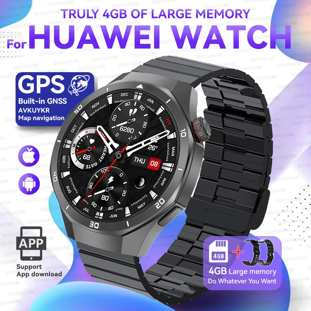 2025New For HUAWEI Upgraded Ultra Big 4GB Memory Smart Watch Men GPS Map MP3/MP4 Player Bluetooth Call Sports Fashion Smartwatch