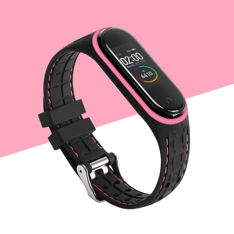 Strap For Mi band 7 6 5 Bracelet Sport belt Silicone watchband replacement Smartwatch bracelet for Xiaomi mi band 3 4 5 6 strap