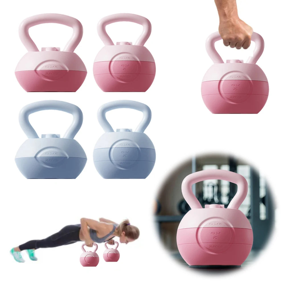 Water-filled Kettlebell Soft Kettlebell Shock-Proof Kettlebell Weights Anti Slip Grip Hand Weights Home Gym Equipment 2-4/6KG