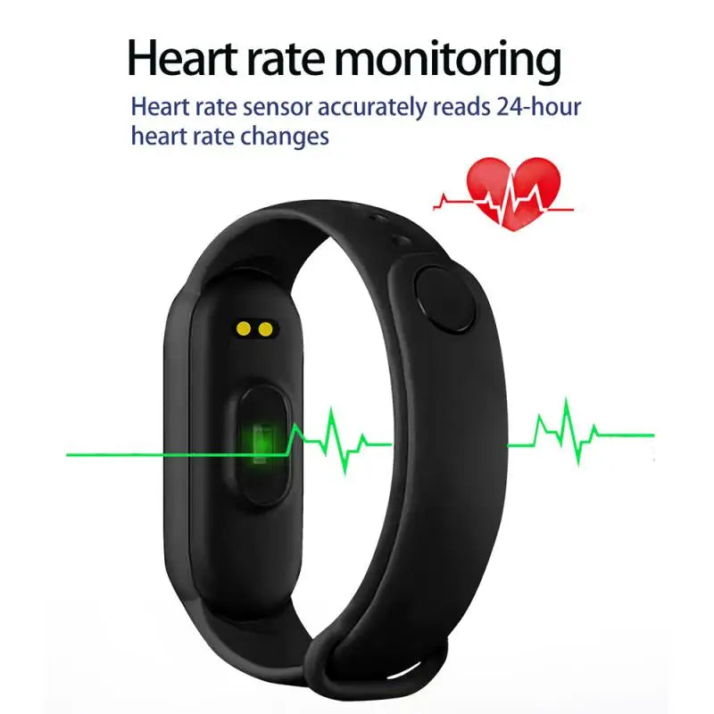 2025 Smart Bracelet Multi-Function Heart Rate Blood Pressure Monitor Step Music Sleep Monitoring M6 Smart Fitness Sports Watch