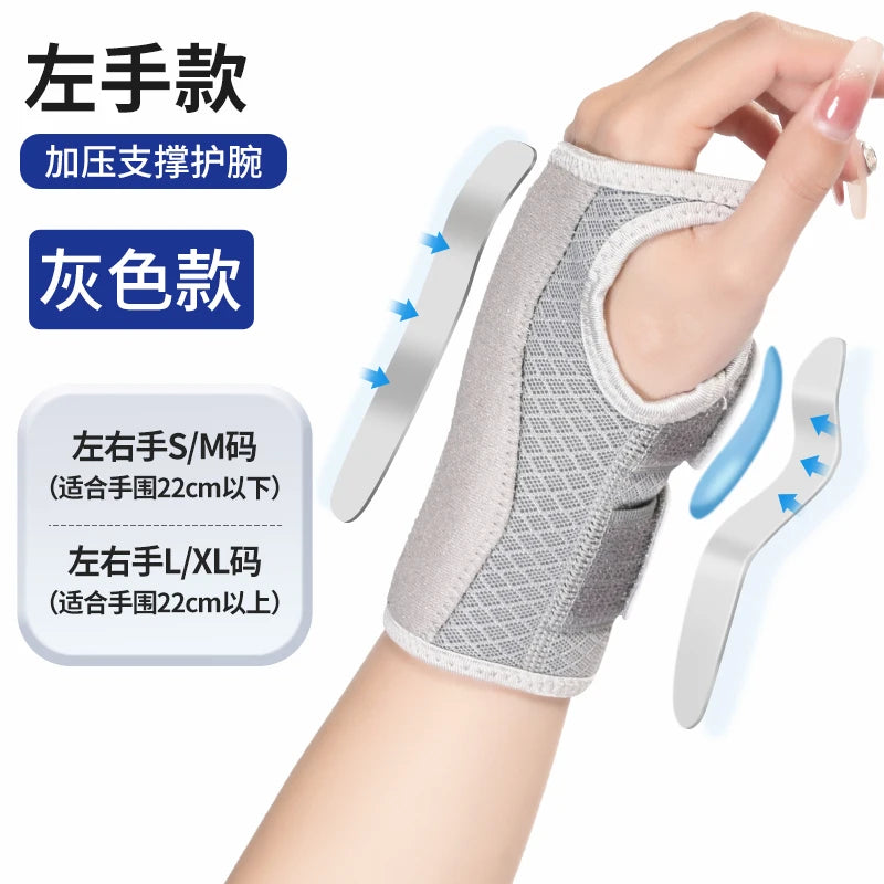 Wrist Brace for Carpal Tunnel Support Brace with Splints Hand Support for Arthritis Tendonitis Sprain Injuries Wrist Pain 1PC