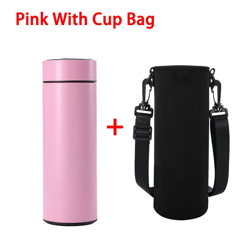 500ML Intelligent Temperature Thermos Bottle Stainless Steel Insulated Cup Portable Vacuum Flask Keeps Cold and Heat Thermal Mug
