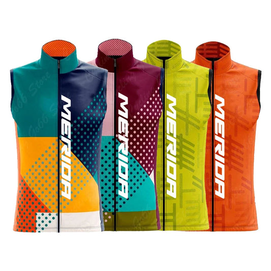 Cardigan Chest Vest Cuts Wind Cycling Waterproof Running Vest 2025 Man Sleeveless Cycling Jersey Men Summer Men's Vests merida