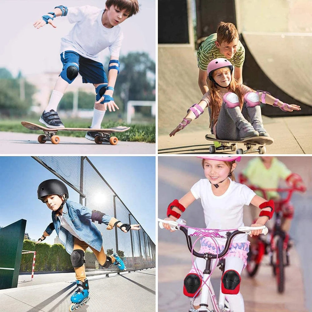 Kids Bike Helmet Knee Elbow Wrist Pads,Toddler Helmet with Protective Gear Set,for Bicycle Cycling Skateboard Scooter Skating