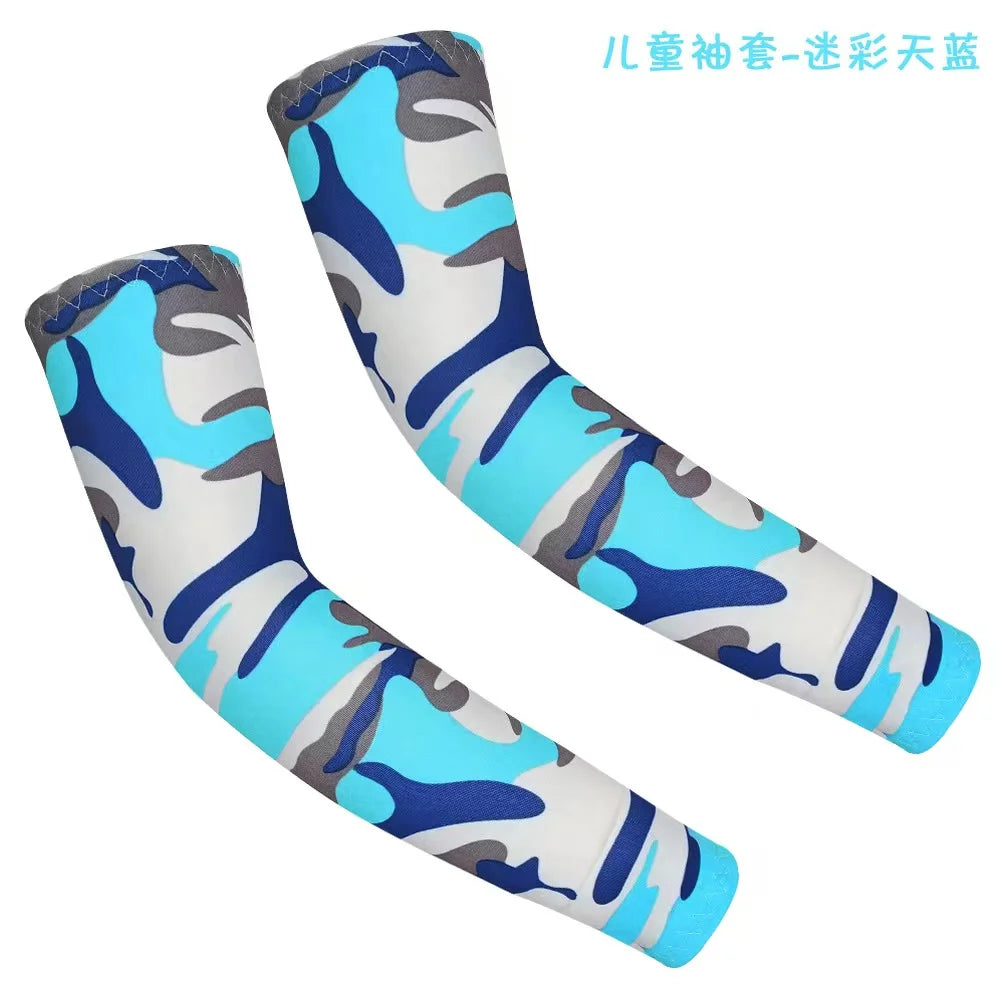 1Pair Arm Sleeves for Kids UV Sun Protection Sleeves Compression Sleeves Cooling Arm Cover Boys Girls Outdoor Sports