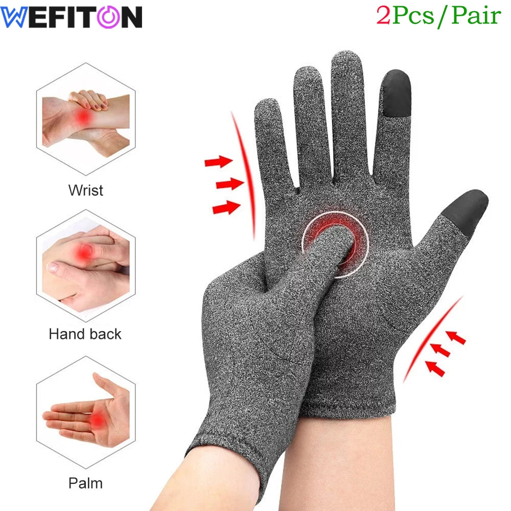 1Pair Compression Arthritis Gloves Premium Arthritic Joint Pain Relief Hand Gloves Therapy Full Fingers Sport Compression Gloves