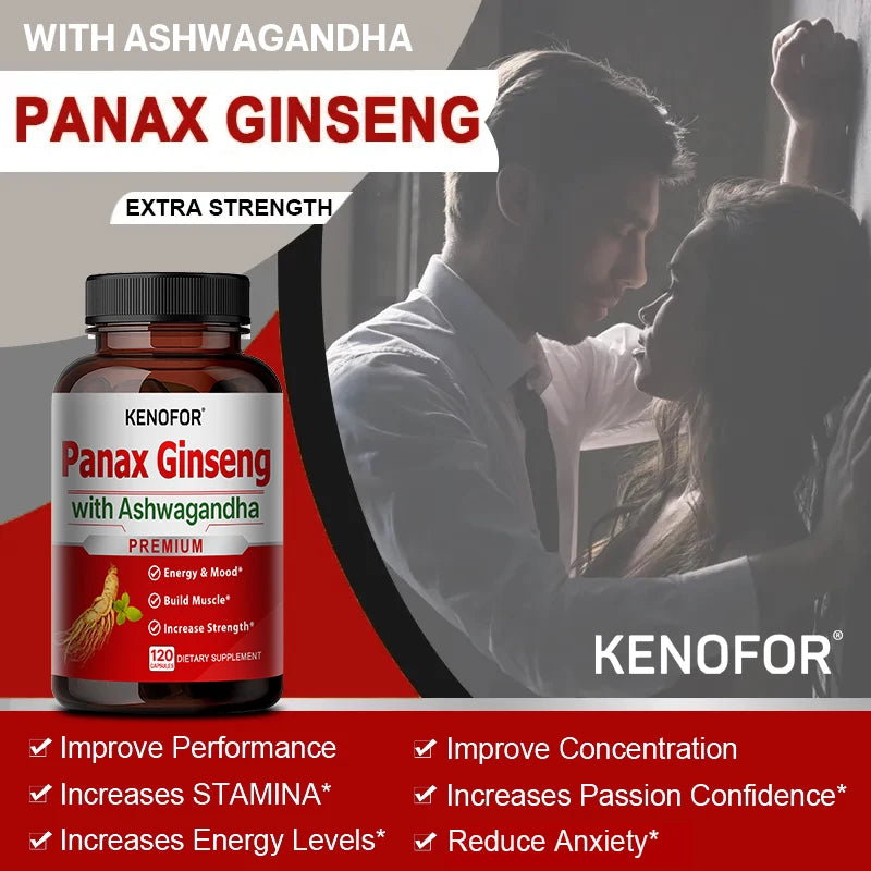 Ginseng and Maca extracts provide energy and strength for men and women, while black pepper aids in better absorption