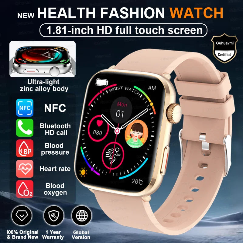2025 New For Xiaomi AI Diagnosis NFC Smart Watches Men Blood Pressure Heart Rate IP68 Waterproof Health Track Smartwatches Women