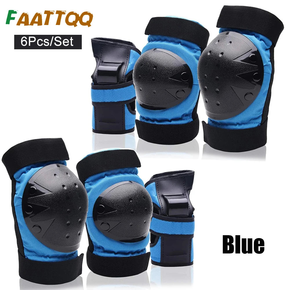 Knee Pads Elbow Pads Wrist Guards for Adult/Youth, Protective Gear Set for Skateboarding Cycling Bike BMX Bicycle Scootering
