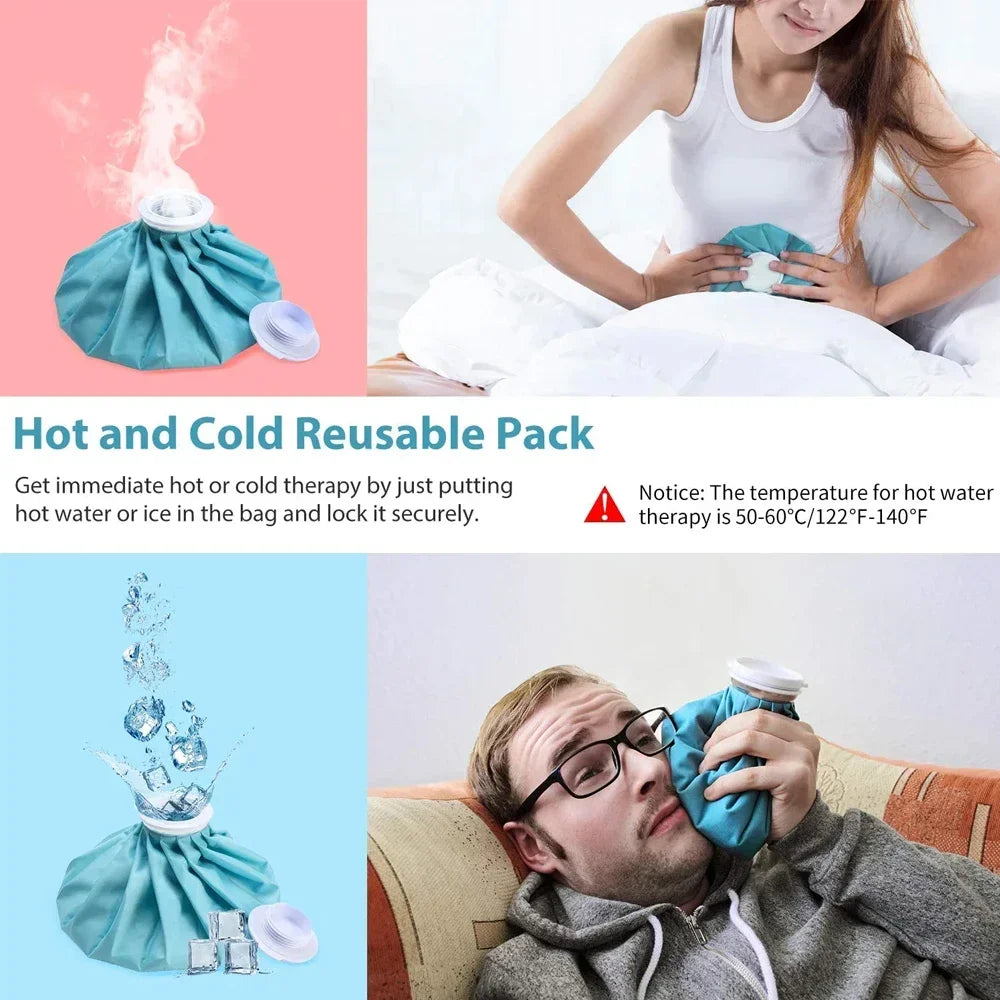 Ice Bag Packs for Injuries Reusable Ice Bags Hot & Cold Therapy and Pain Relief for Knee Leg Injury No-Leak Waterproof Ice Bag