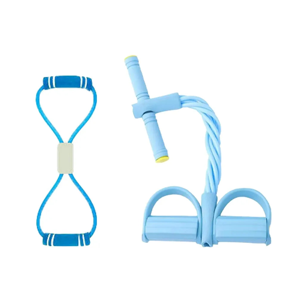 6-Tube Resistance Bands Set with Foam Sport At Home Yoga Pedal Puller Shoulder Opening TPE 8-Line Tension Rope Fitness Equipment