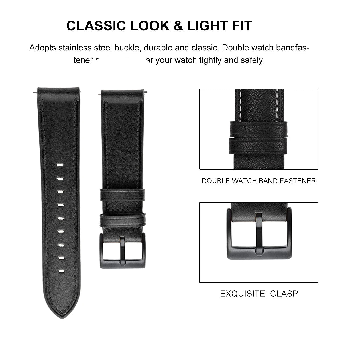 22mm Soft Synthetic Leather Strap For Huawei Watch GT 5 GT5 Pro 46mm Watchband For Huawei Watch 4 Pro GT4 GT3 GT2 46mm Wristband