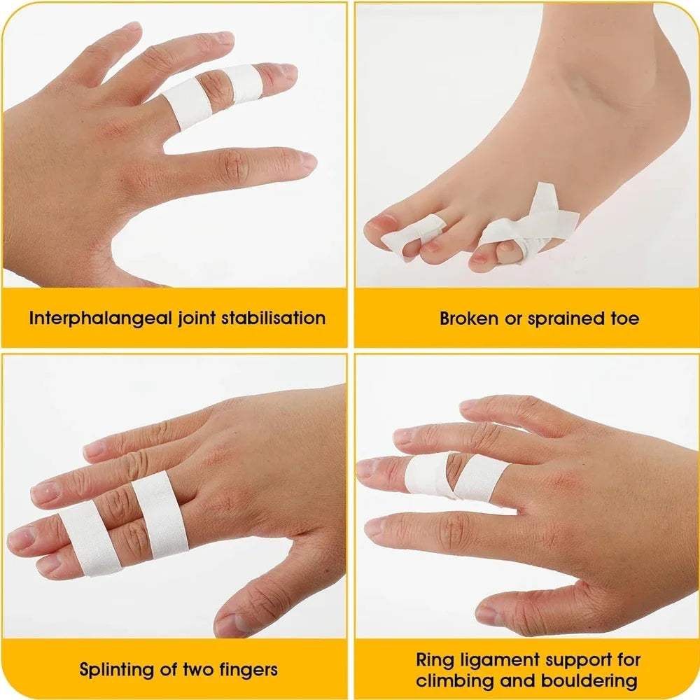1/2/3 Rolls Finger Tape Skin-Friendly Fingers Athletic Sports Tape for Baseball Lacrosse Gymnastics Injury Wrap Protection
