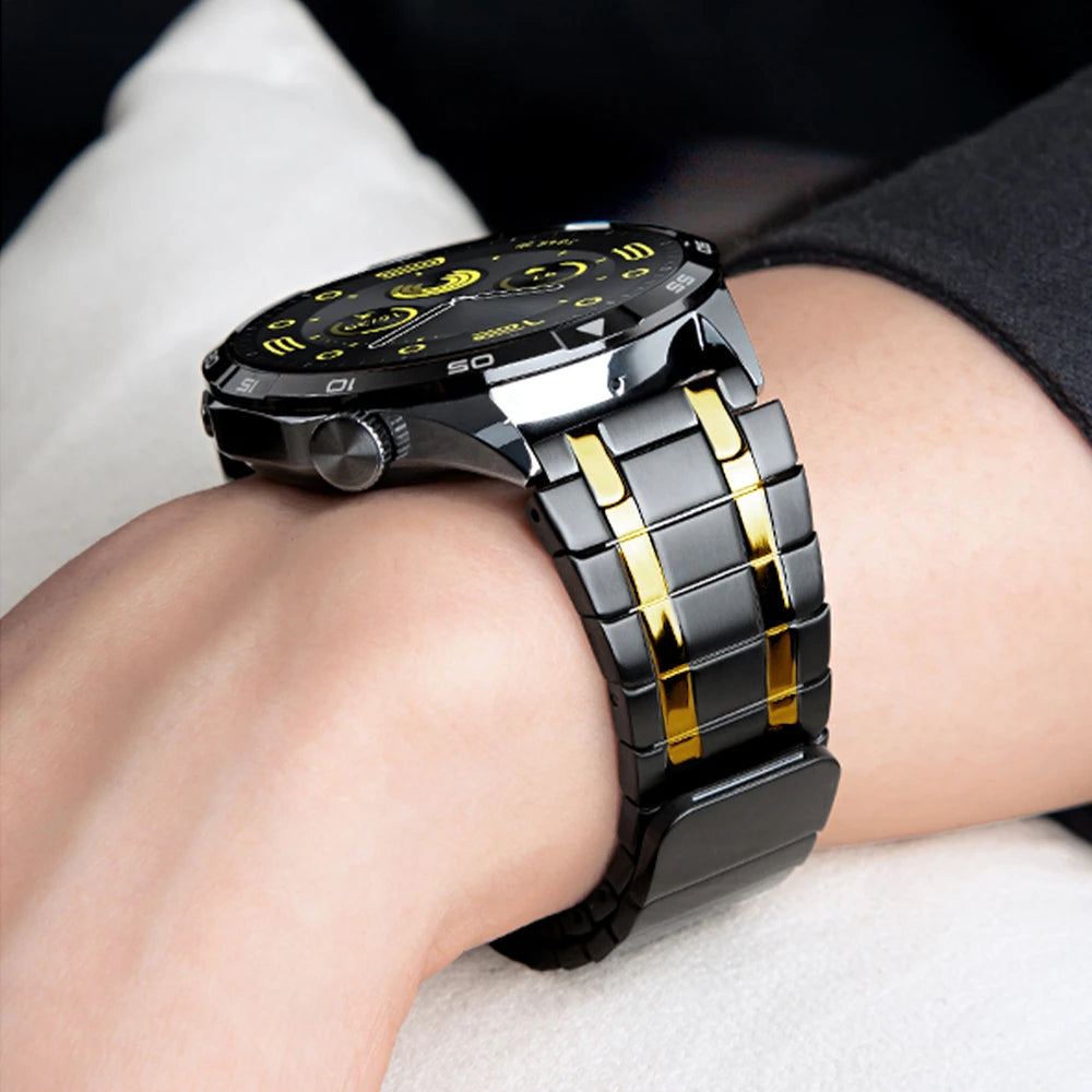 22mm Magnetic Stainless Steel Band For Huawei Watch 4Pro GT 3 4 46mm Ultimate Strap For Amazfit gtr4/GTR 47mm Business Bracelet