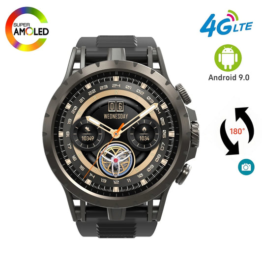 NEW 4G Android 9.0 Smartwatch Amoled Screen Rotating Camera 4G/5G Calling GPS Position Wifi Sport Q85 Smart Watch Sim Card 128GB