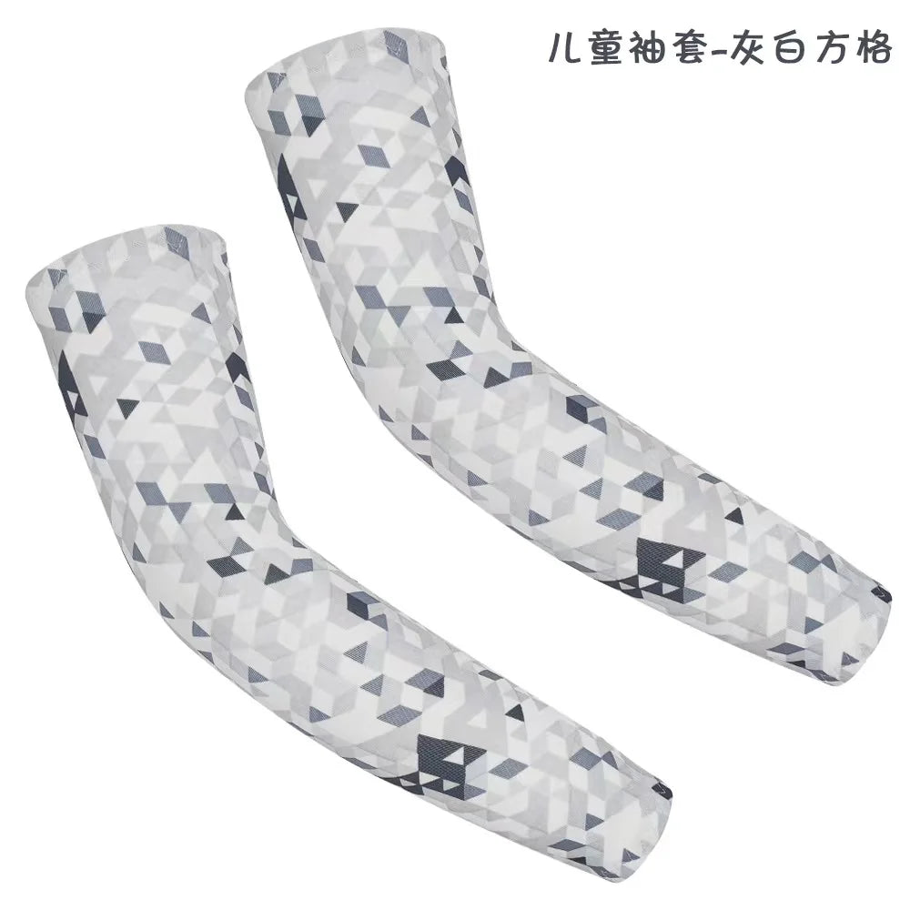 1Pair Arm Sleeves for Kids UV Sun Protection Sleeves Compression Sleeves Cooling Arm Cover Boys Girls Outdoor Sports
