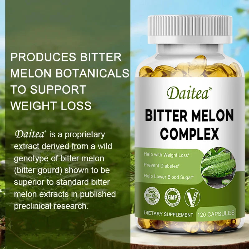 Bitter Melon Extract, Supports Digestive Health, Healthy Blood Sugar Levels, Multivitamin Supplement, 120 Capsules