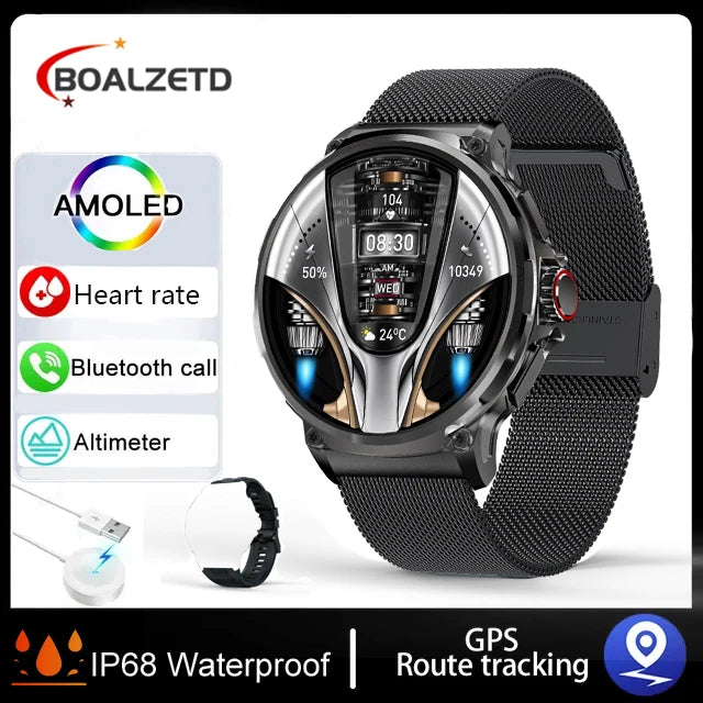 New 710mAh Bluetooth Call Smart Watch Men Sports Fitness Watches  1.85"HD Heart Monitor Waterproof Smartwatch For Android IOS