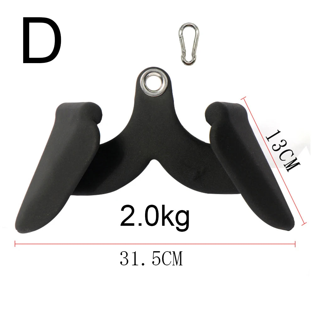 Home Gym Fitness Rowing V-Bar Pully Cable Machine Attachments Biceps Triceps Back Blaster Handle Pull Down Hand Grips