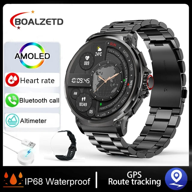 New 710mAh Bluetooth Call Smart Watch Men Sports Fitness Watches  1.85"HD Heart Monitor Waterproof Smartwatch For Android IOS