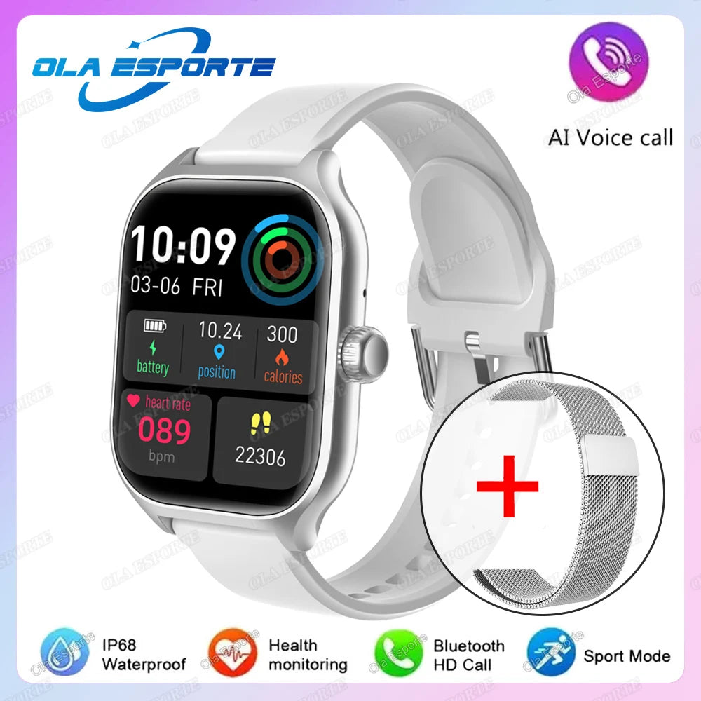 2025 New Smart Watch Women Men Android IOS Phone Bluetooth Call Blood Oxygen Blood Pressure Monitor smartwatch for Xiaomi Huawei