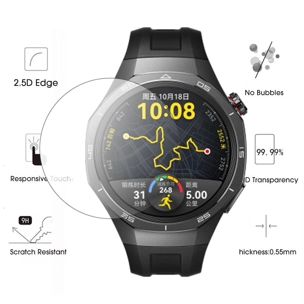 Tempered Glass Screen Protector For Huawei Watch GT 5 Pro Full Cover Anti-scratch Film For huawei GT5 Pro 42MM 46MM Accessories