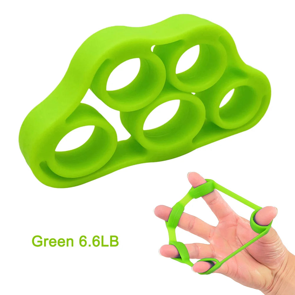 3-1PCS Silicone Finger Gripper Strengthener Trainer Elastic Hand Grip Strengthener Guitar Finger Exerciser Patient Hand Trainer