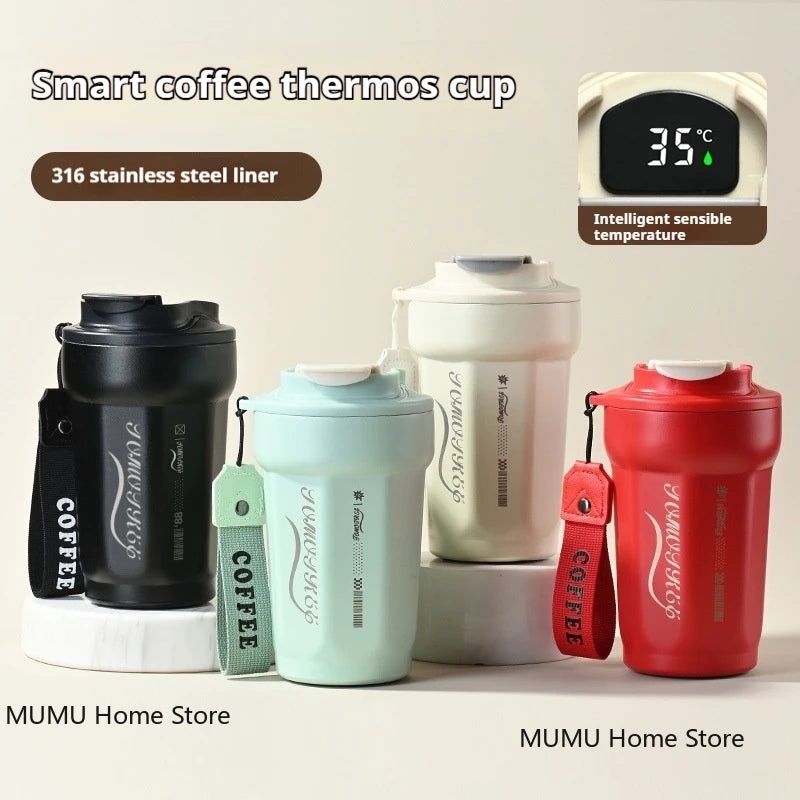 480ML Coffee Mug 316 Stainless Steel Vacuum Flask Keeps Cold and Heat Thermal Mug Car Insulated Cup Tumbler Travel Water Bottle