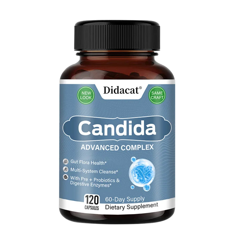 Candida Complex with Digestive Enzymes - Contains Probiotics and Oregano Extract To Balance The Gut and Aid Digestion