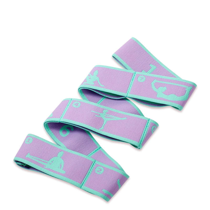 Slimming Resistance Band Yoga Auxiliary Stretching Belt Adult Latin Training Elastic Bands Beginner Pilates Multi-Functional Hot