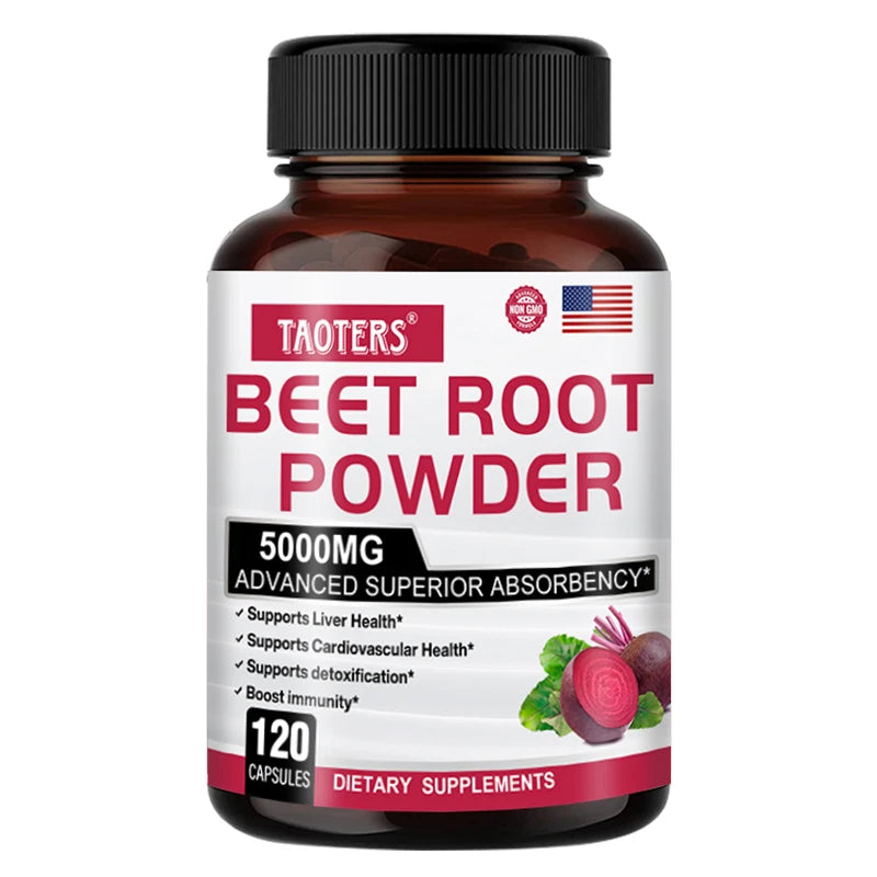 TAOTERS Beetroot + Milk Thistle + Black Pepper Extracts Benefit Liver Health, Cardiovascular Health, Detoxification and Immunity